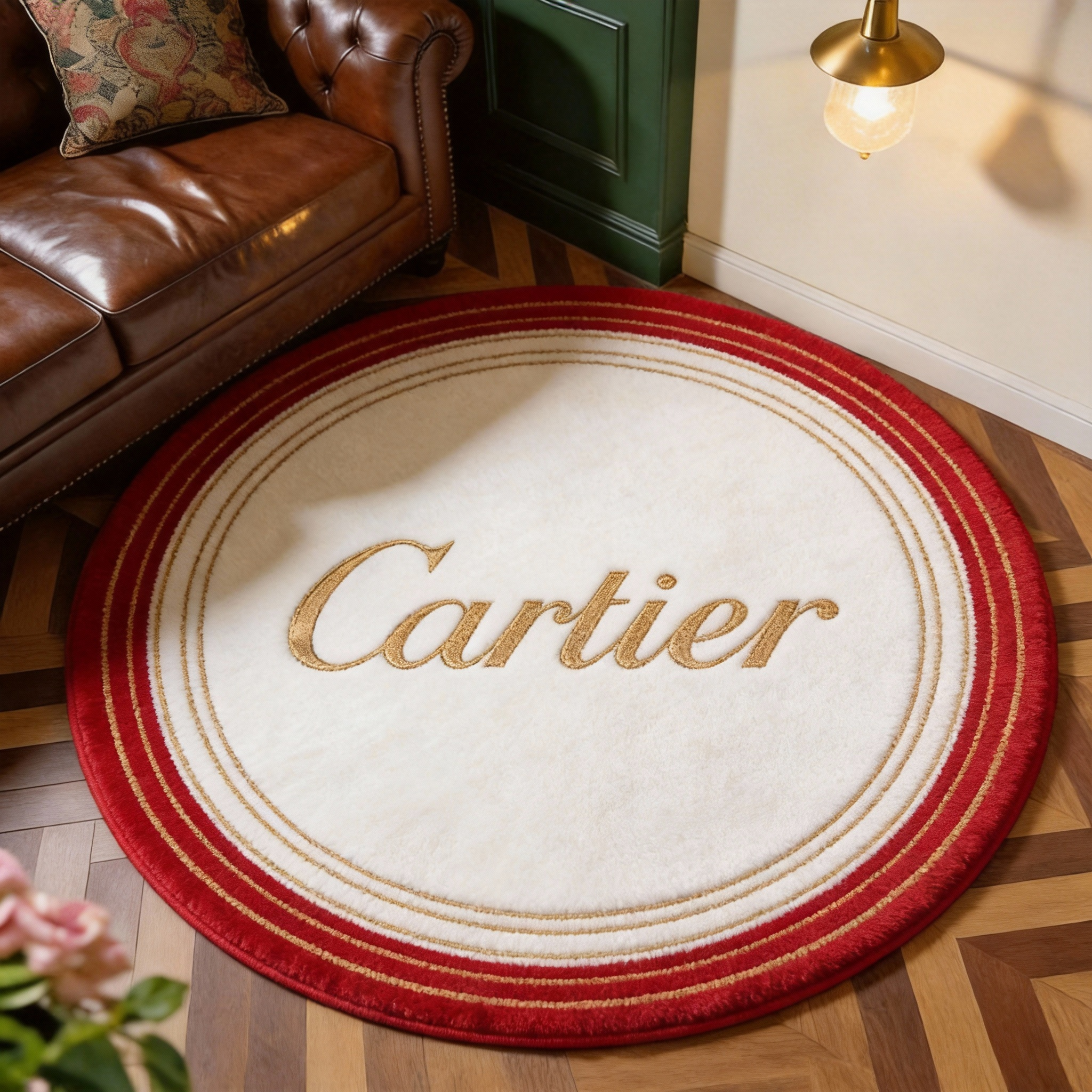【カルティエ】 ラグマット 円形 260114-14