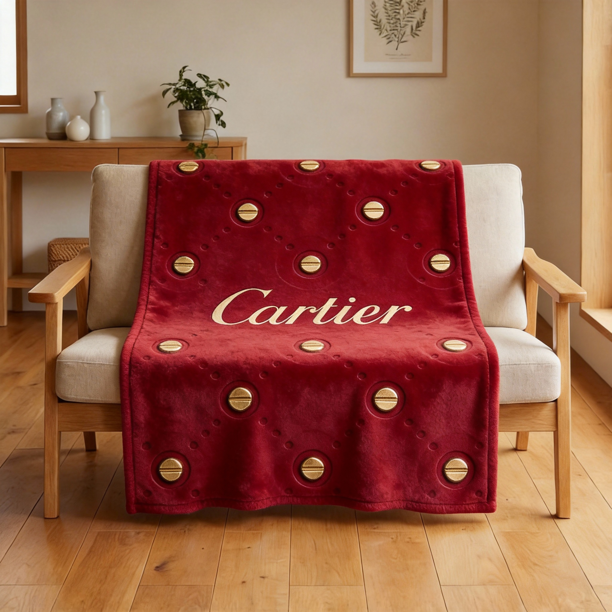 【カルティエ】 ブランケット毛布 26018-24