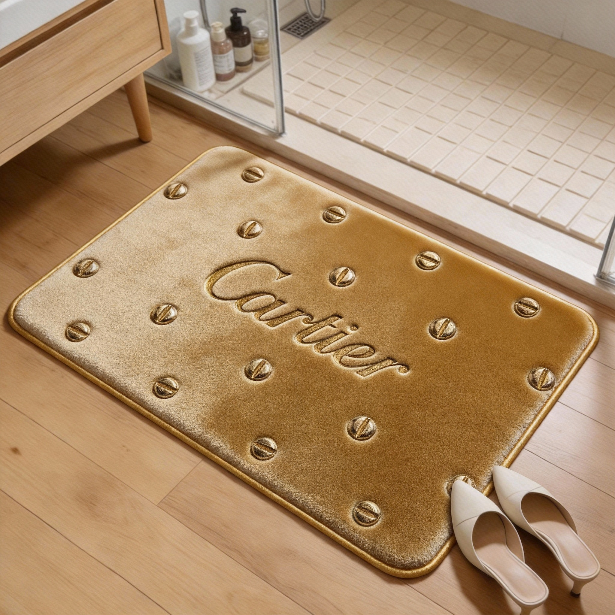 【カルティエ】トイレマット·浴室マット 吸水速乾 26114-10