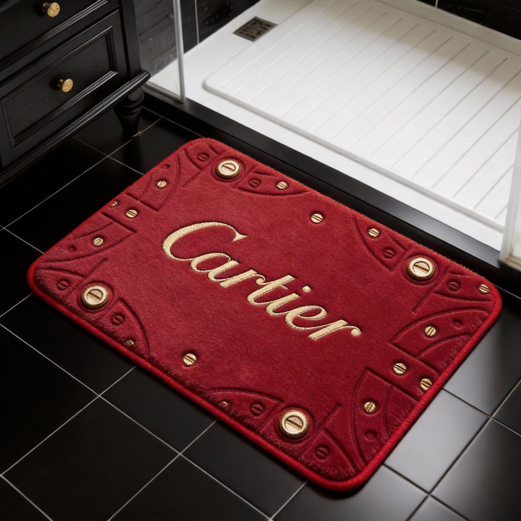 【カルティエ】トイレマット·浴室マット 吸水速乾 26114-2