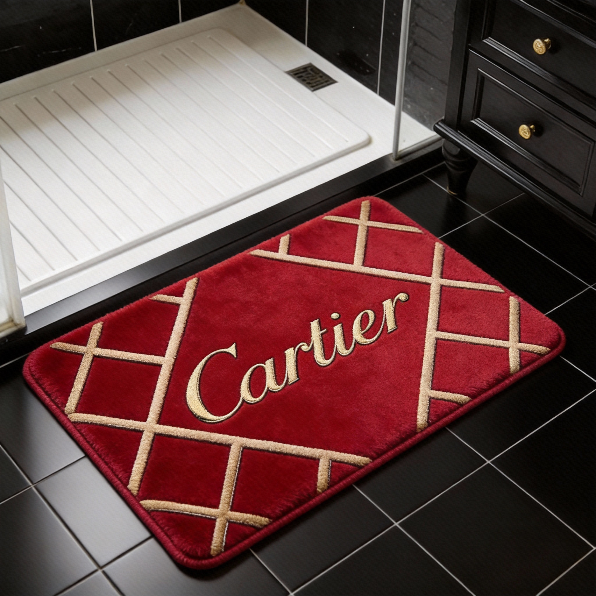 【カルティエ】トイレマット·浴室マット 吸水速乾 26114-1