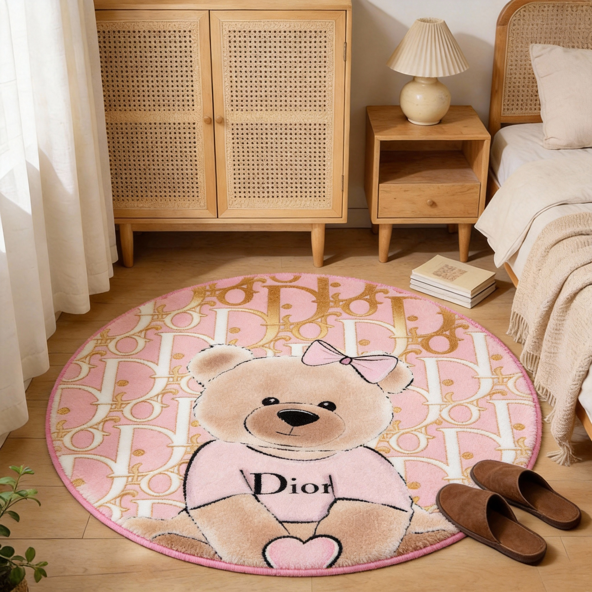 【ディオール】 ラグマット 円形 260203-17