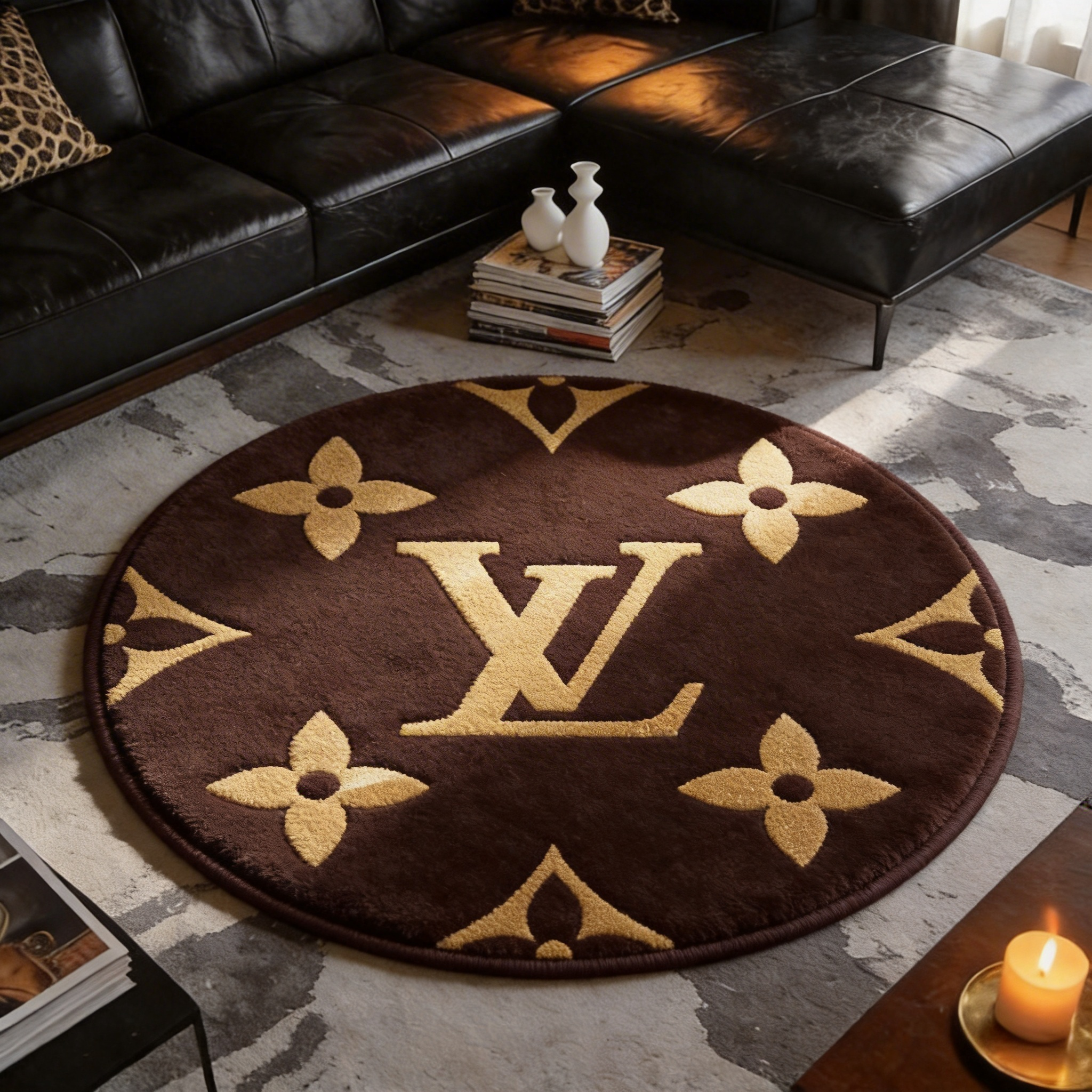 【ルイヴィトン】 ラグマット 円形 260310-42
