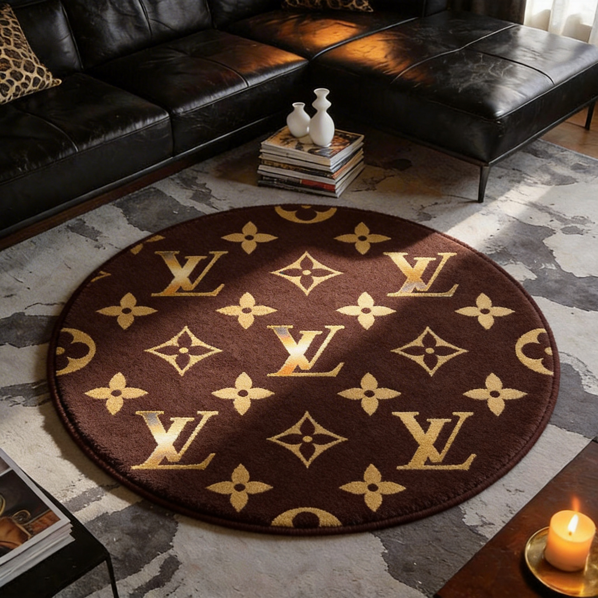 【ルイヴィトン】 ラグマット 円形 260310-43