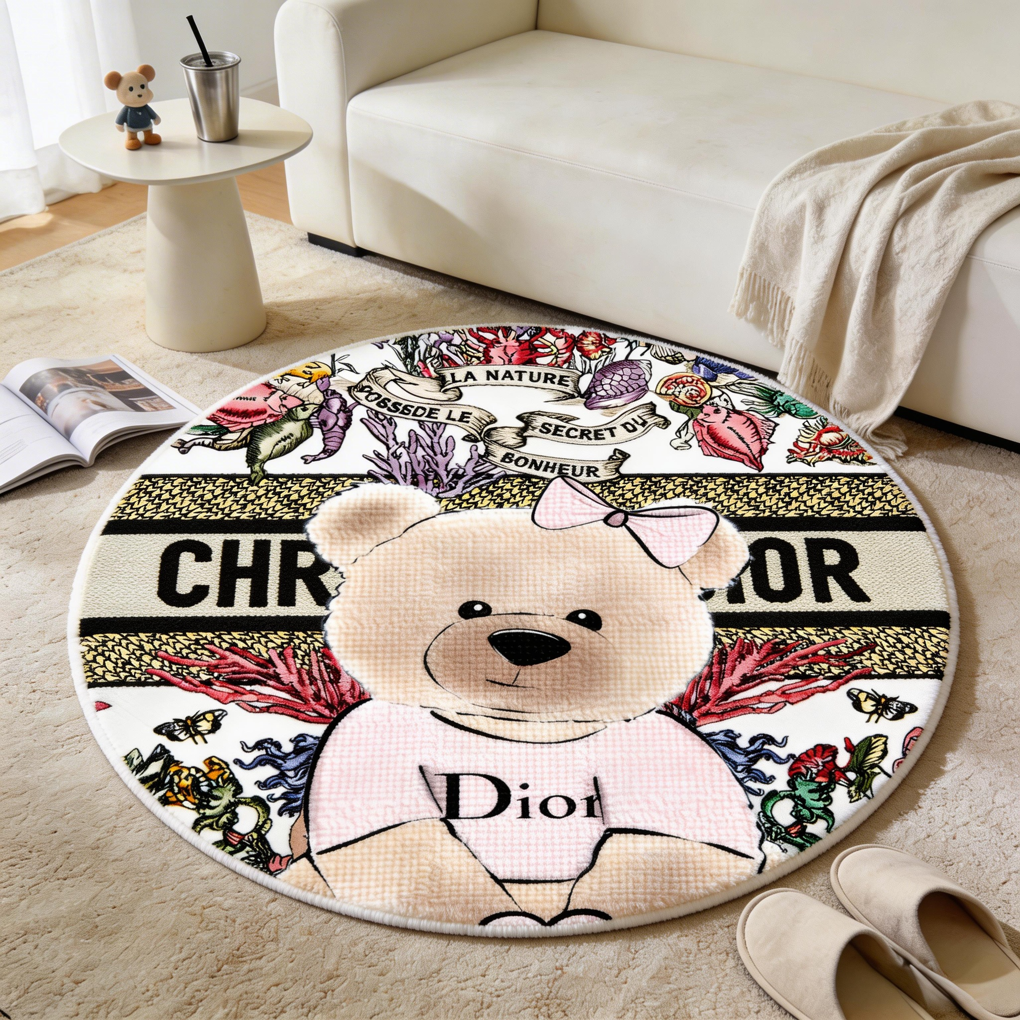 【ディオール】 ラグマット 円形 1114-4-7-1