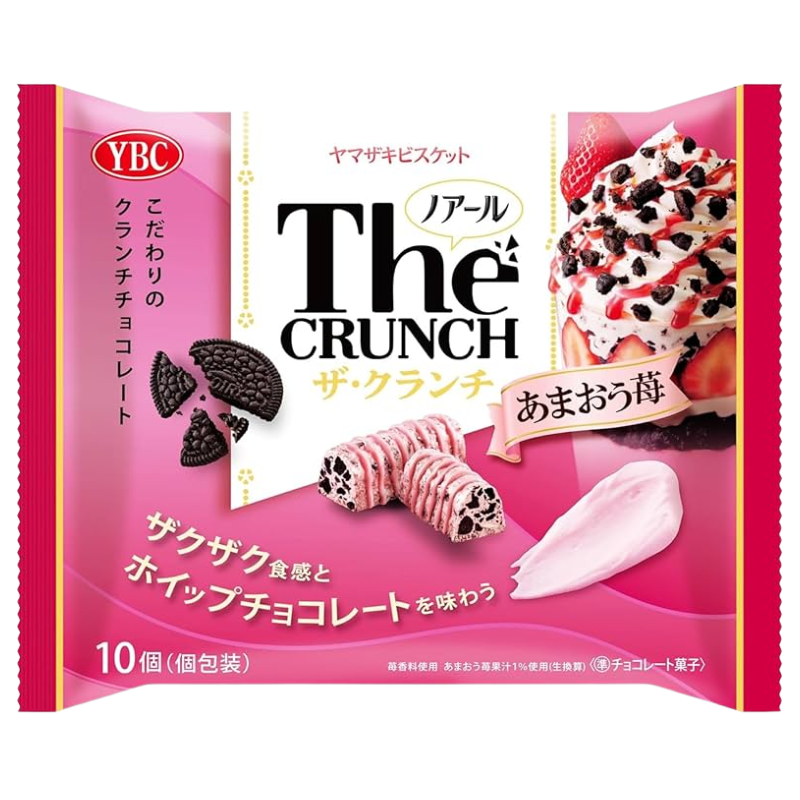 JT496 - YBC THE CRUNCH AMAOU STRAWBERRIES (10 pcs) 山崎香脆饼干 (巧克力.酸甜甘王草莓)-huwagroup
