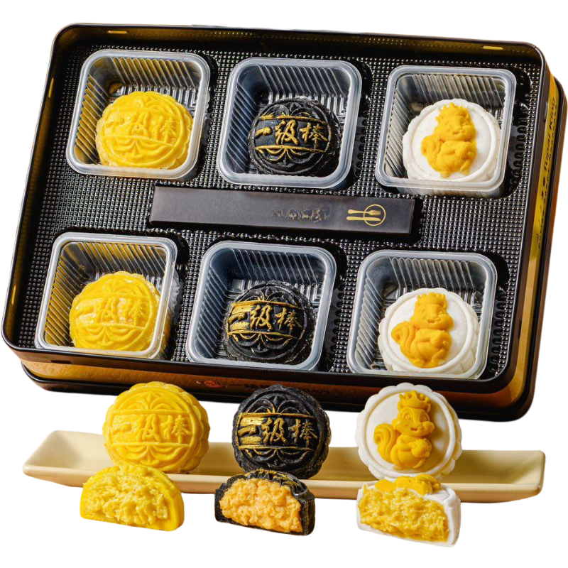 MC62 - Crown Royal Durian Snowskin Mooncake (6 pcs)Royal榴莲冰皮月饼