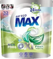 CG38 - BayecoMAX Pods (Fresh Awakening) (12g x 32pacs) 贝纯 洗衣旋風凝珠(晨露清新) (12g x 32粒)