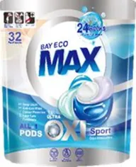 CG41 - BayecoMAX Pods (Sport Odor Eliminators) (12g x 32pacs) 贝纯 洗衣旋風凝珠 (海洋悦动) (12g x 32粒)