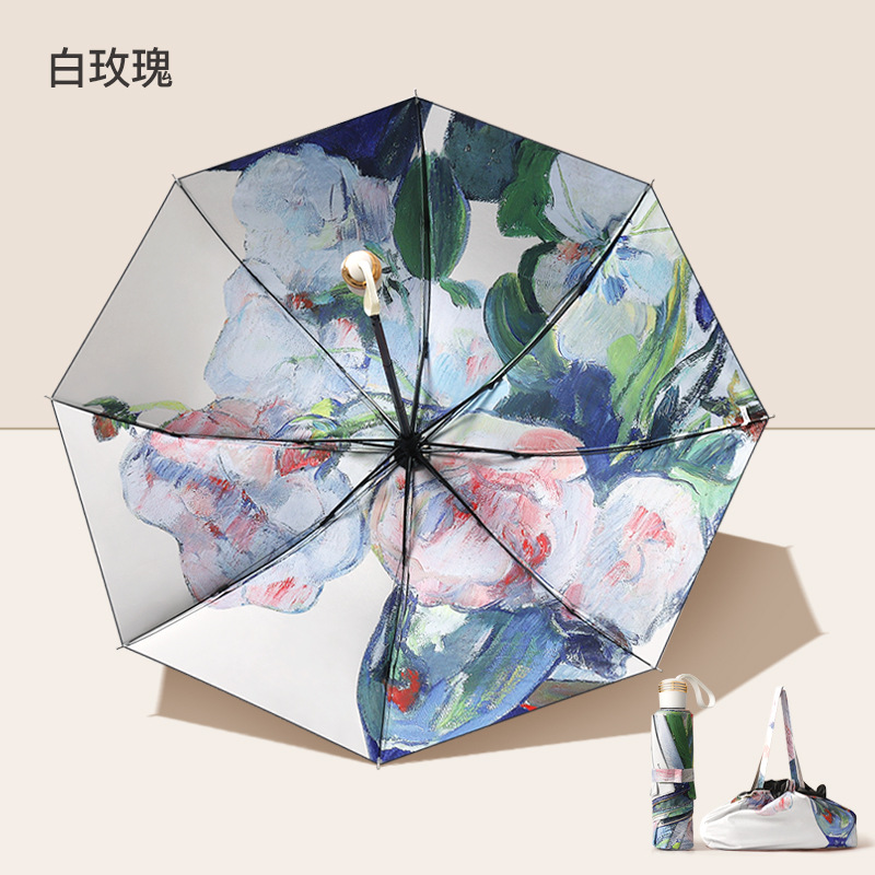 Automatic Double Layer UV Umbrella with Small Storage Bag  (Random color ) - HW39 -huwagroup