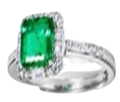 AR05 - 1.2 CARAT EMERALD CUT EMERL RING-huwagroup