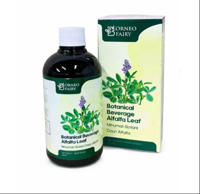 [NOT FOR SALE]HT46 - BORNEO FAIRY BOTANICAL BEVERAGE ALFAFA DRINK (500ml) 加强版苜蓿叶绿素 + 肽