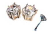 AE03 - 1 CARAT 6 PRONG EARRING (SCREW)-huwagroup