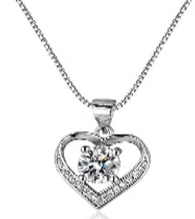 AP02 -1 CARAT LOVE SHAPE PENDANT-huwagroup
