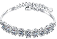AB01 - 9 STONE BRACELET BANGLE (size: 15cm - 19cm)-huwagroup