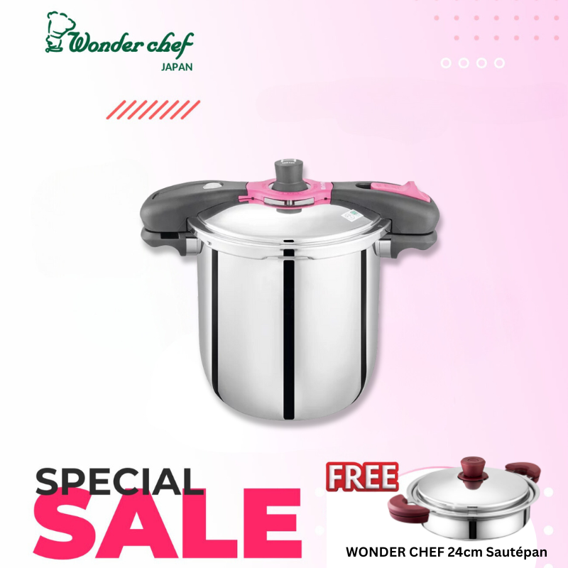 WONDERCHEF 8L Magic Quick Cooker Pressure Cooker 8升魔法快锅304不锈钢气压锅 Set A - CF4-huwagroup