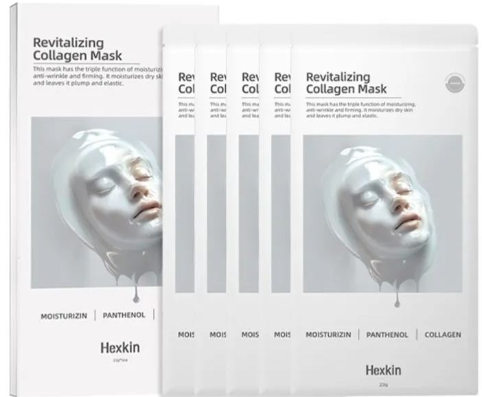 HK4 -HEXKIN REVITALIZING COLLAGEN MASK (23g x 5pcs/box) 赫诗琴活肤胶原蛋白面膜-huwagroup
