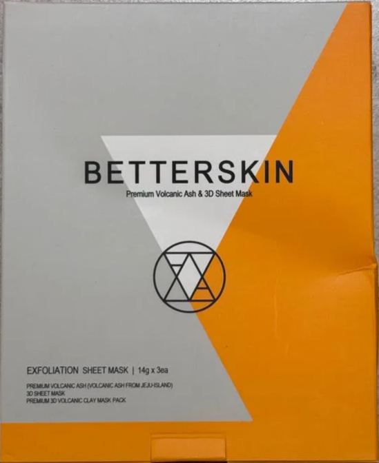 DK35 - BETTERSKIN EXFOLIATION SHEET MASK  去角质面膜贴 (14g x 3 pouches)-huwagroup