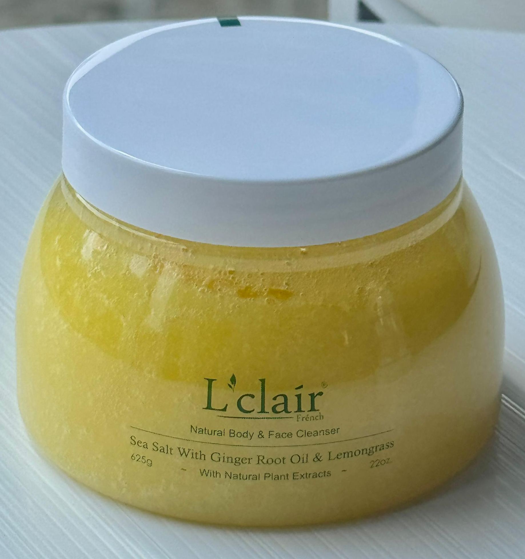 L12 - Lclair Ginger & Lemongrass Sea Salt Face & Body Cleanser (625g) 海盐姜根和香茅油沐浴露/洗面霜 — FREE 30G SEA SALT FACE CLEANSER-huwagroup
