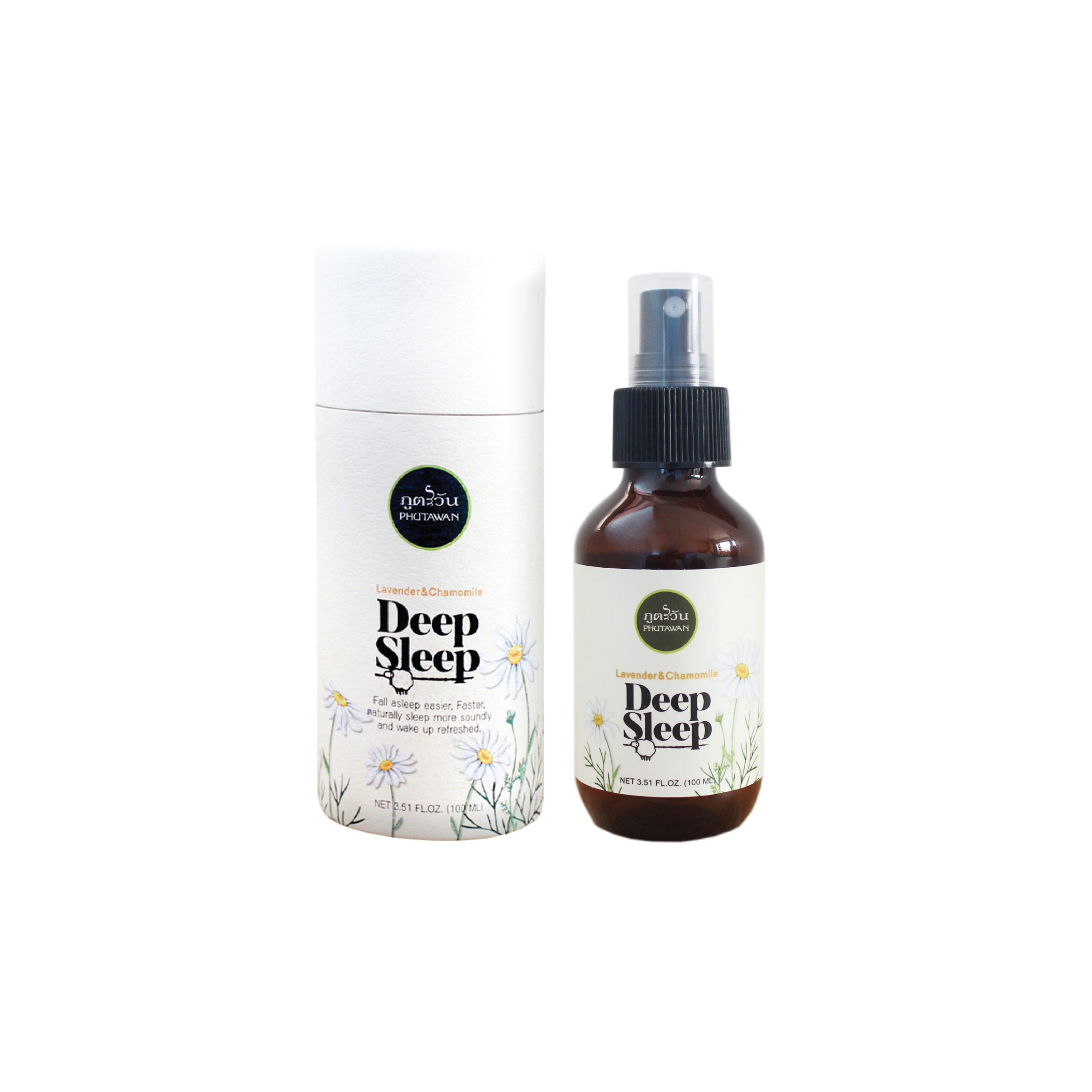 PH19 - PHUTAWAN ORGANIC DEEP SLEEP & Good Night PILLOW SPRAY(LAVENDER & CHAMOMILE)100ML-huwagroup