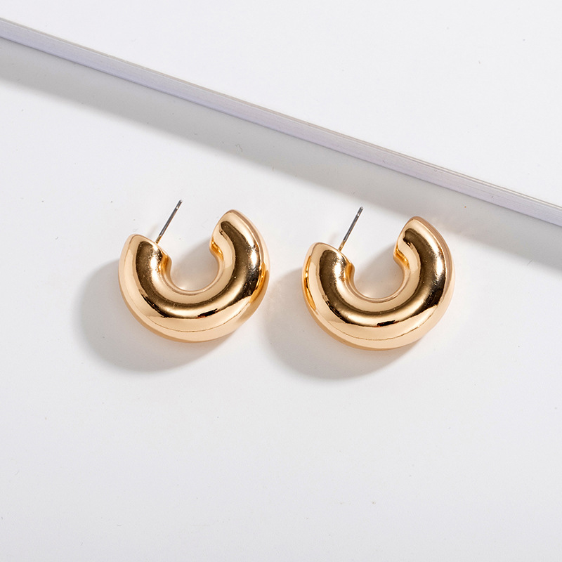 BOAKO Half Round Earrings For Women  Fashion Jewelry 2022 Earrings Dangle Pendientes Piercing Oreille  Kolczyki Серьги #Yj