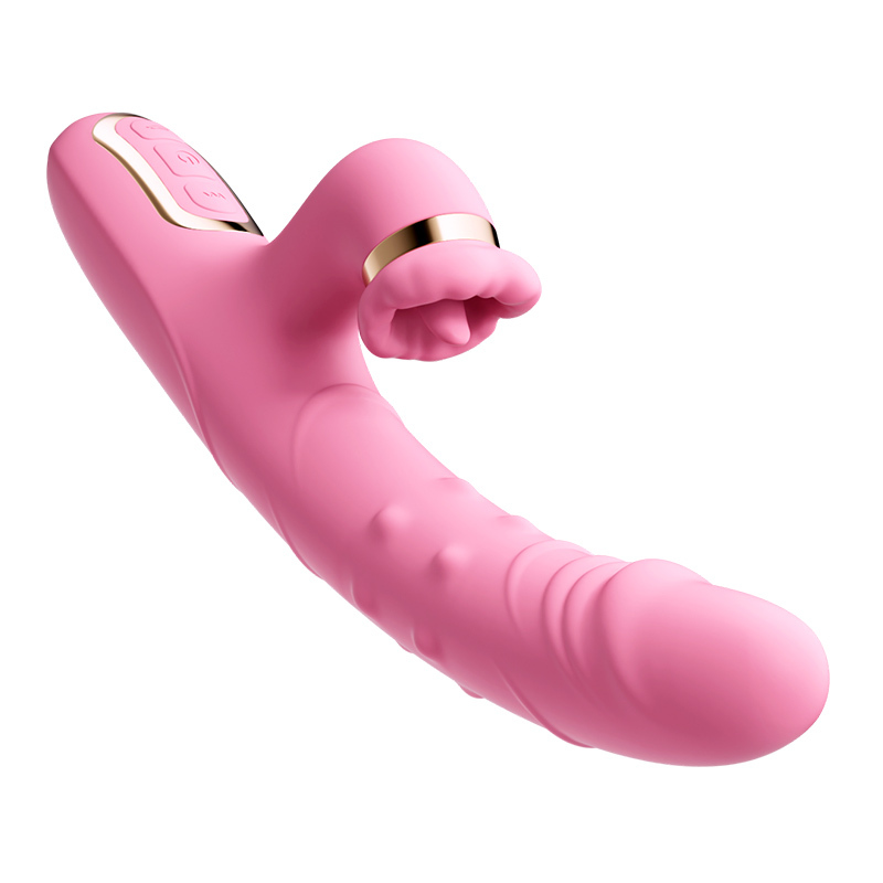 按摩棒 丨全自動多功能丨伸縮+舌舔+吮吸+震動-Seappiness