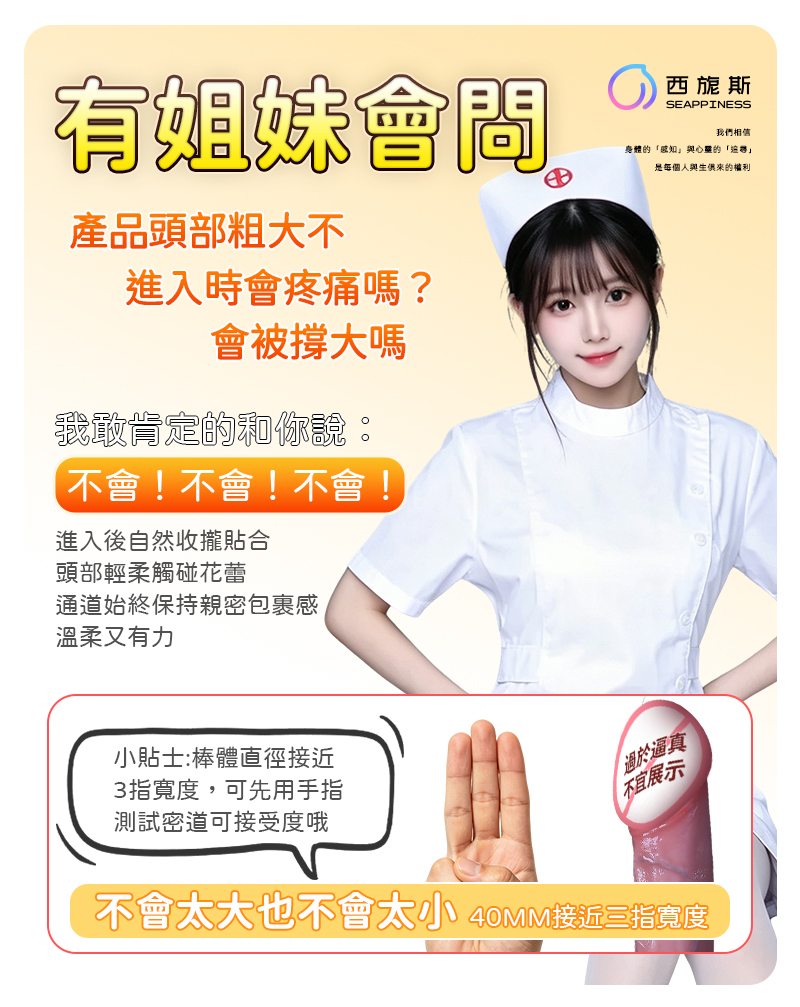 黃金尺寸，避免使用疼痛