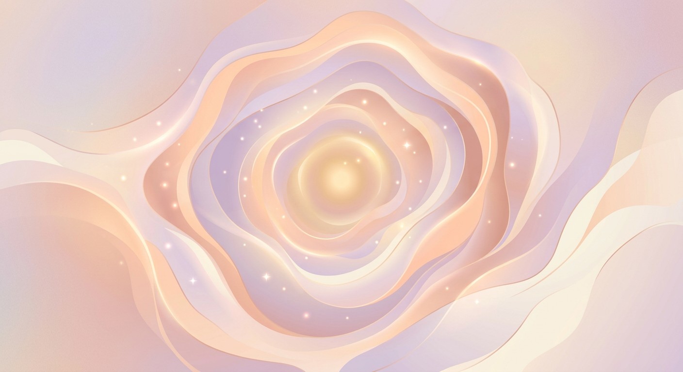 抽象的溫暖光波插圖，象徵女性體驗陰蒂高潮感覺時的能量釋放與極致愉悅