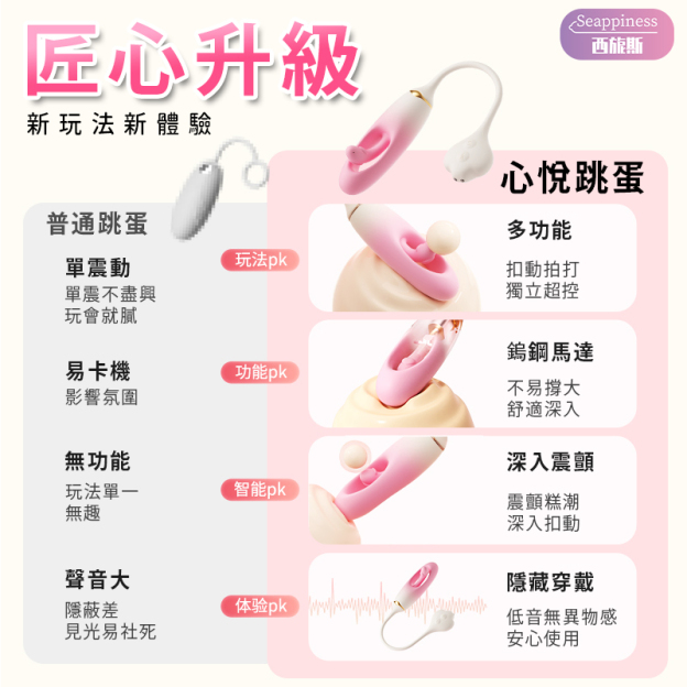 心悅跳蛋 | 10頻震動 | 鏤空拍打