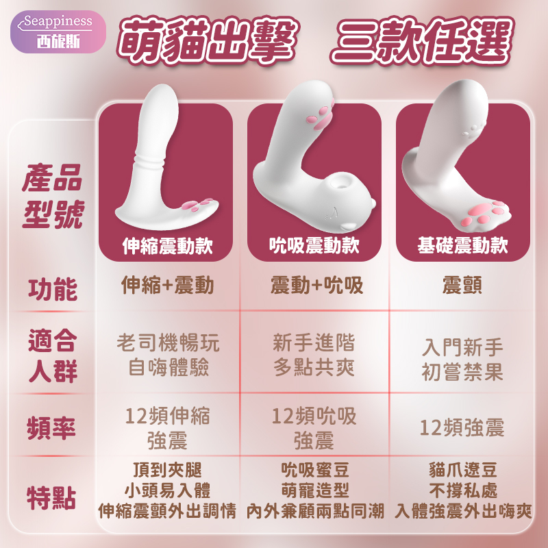 喵萌穿戴跳蛋 | 女生用的跳蛋 | 可伸縮的女生跳蛋