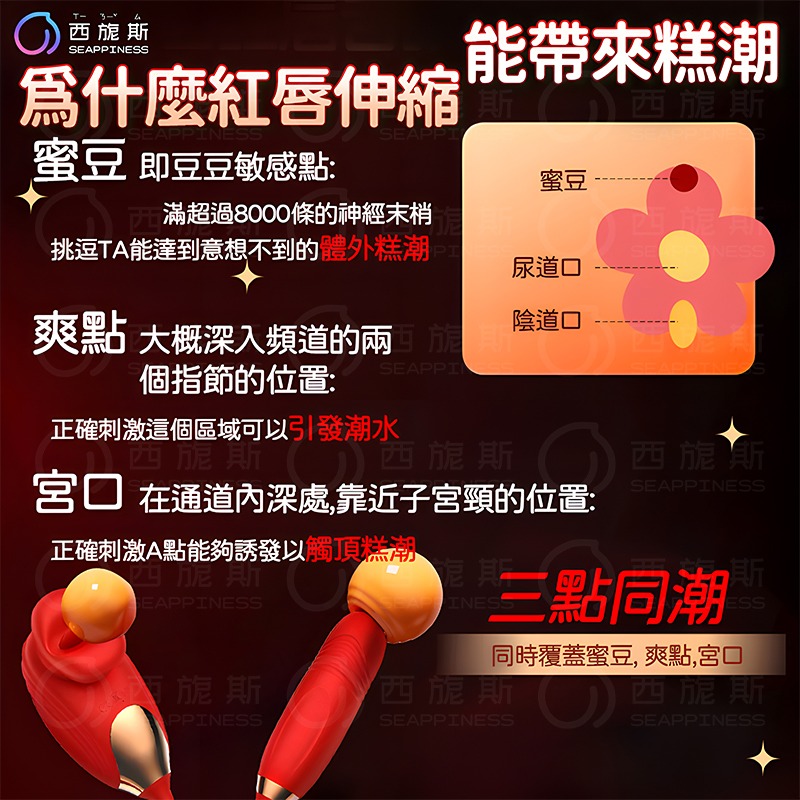 科迪B款咬合震動伸縮按摩棒