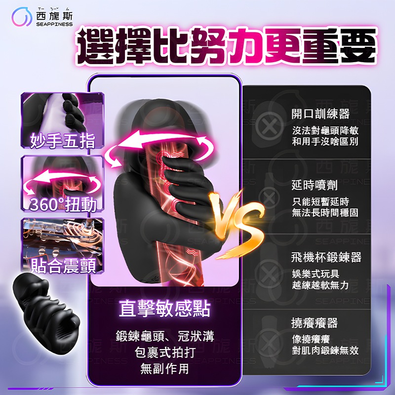 飛羽手旋扭震動陰莖按摩器