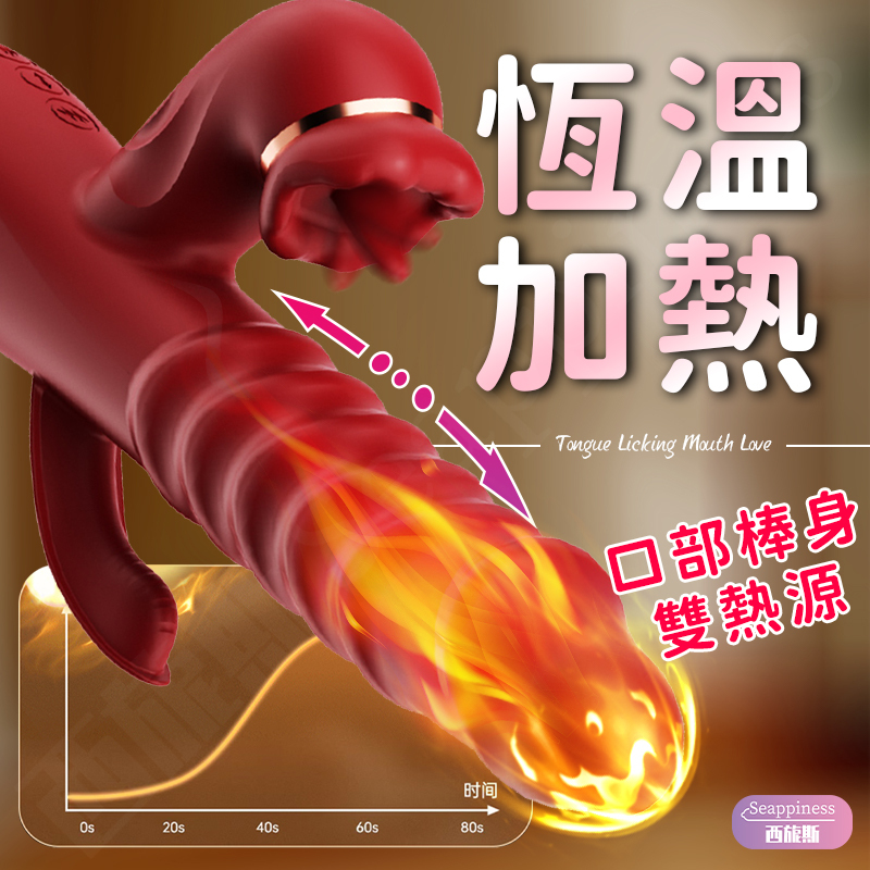 魔力舌舔按摩棒 | 10頻震動+伸縮+舌舔 | 智能加溫不冷漠