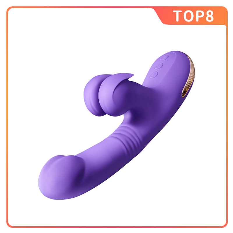 蝶吻伸縮夾吸震動棒