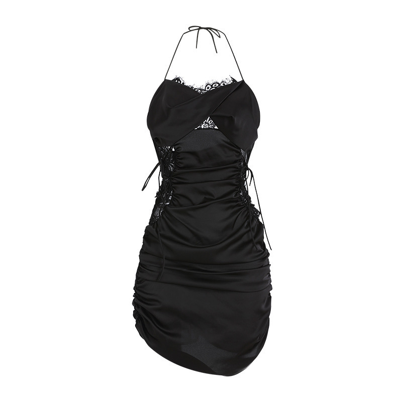 免脫奶蓋連衣裙｜兩側抽繩係帶｜内藏類似覆胸｜性感撩人-Seappiness