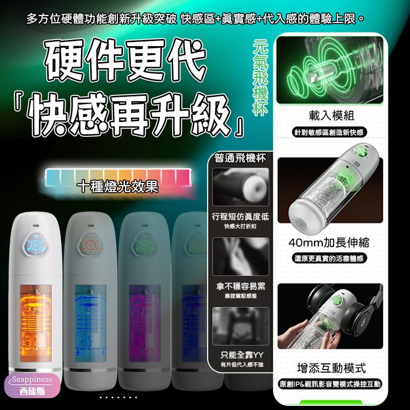 水浴旋轉飛機杯 | 科學練莖 | 整根伸縮旋轉