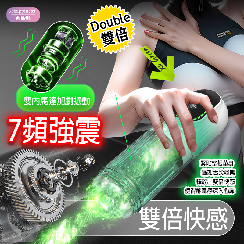 天眼飛機杯 | 7頻震動伸縮旋轉 | 雙層結構