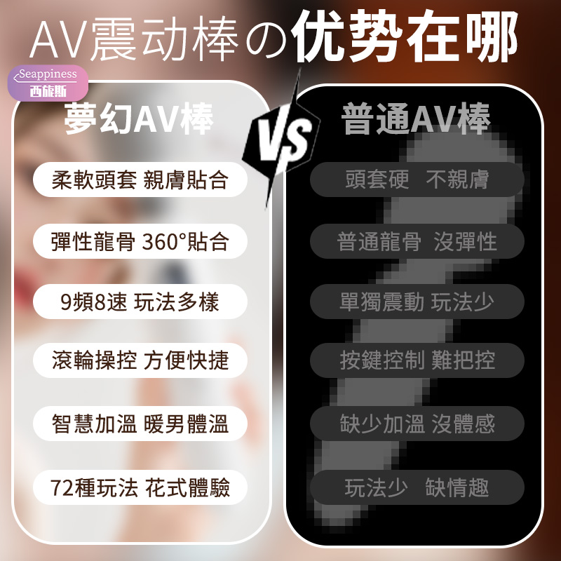 夢幻震動棒 | 9頻8速度 | 大頭爆震