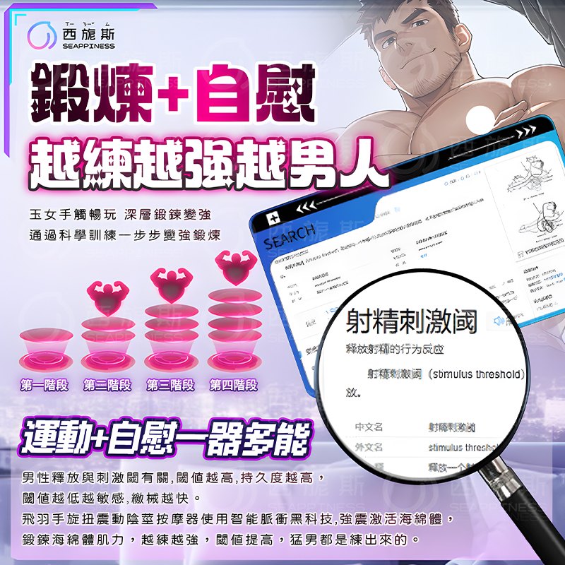 飛羽手旋扭震動陰莖按摩器