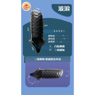 Seappiness 24h出貨 鎖精套 男用鎖精套 三重鎖精 紋理設計 降敏 情趣 加粗 加長套 男性穿戴套 情趣用品-Seappiness
