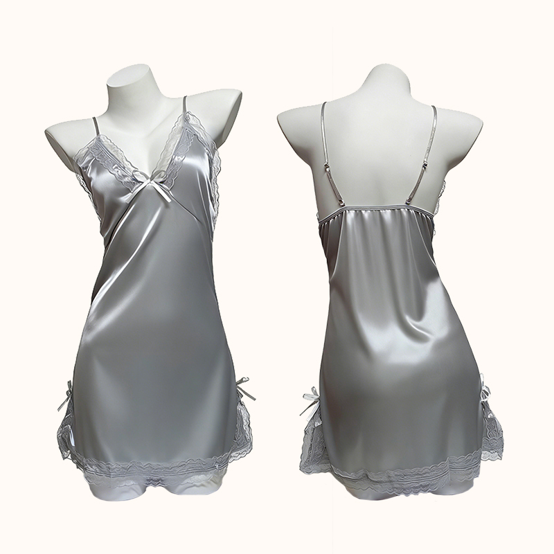 蕾丝开叉吊带睡裙 | 絲滑誘惑 | 性感十足