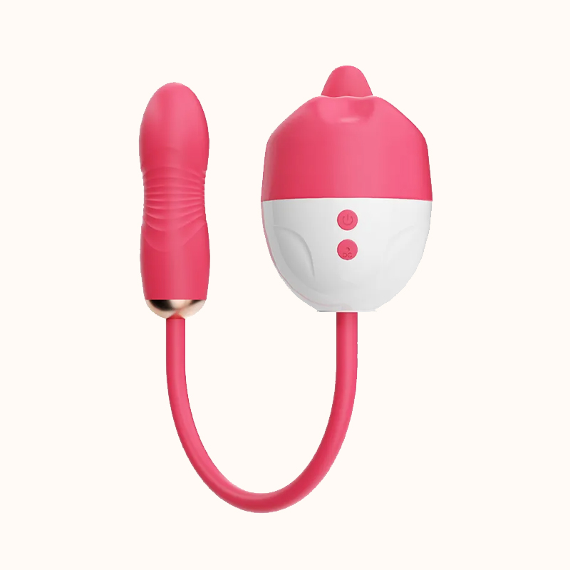 大紅唇舌舔震動棒 | 舌舔酥麻 | 伸縮頂撞