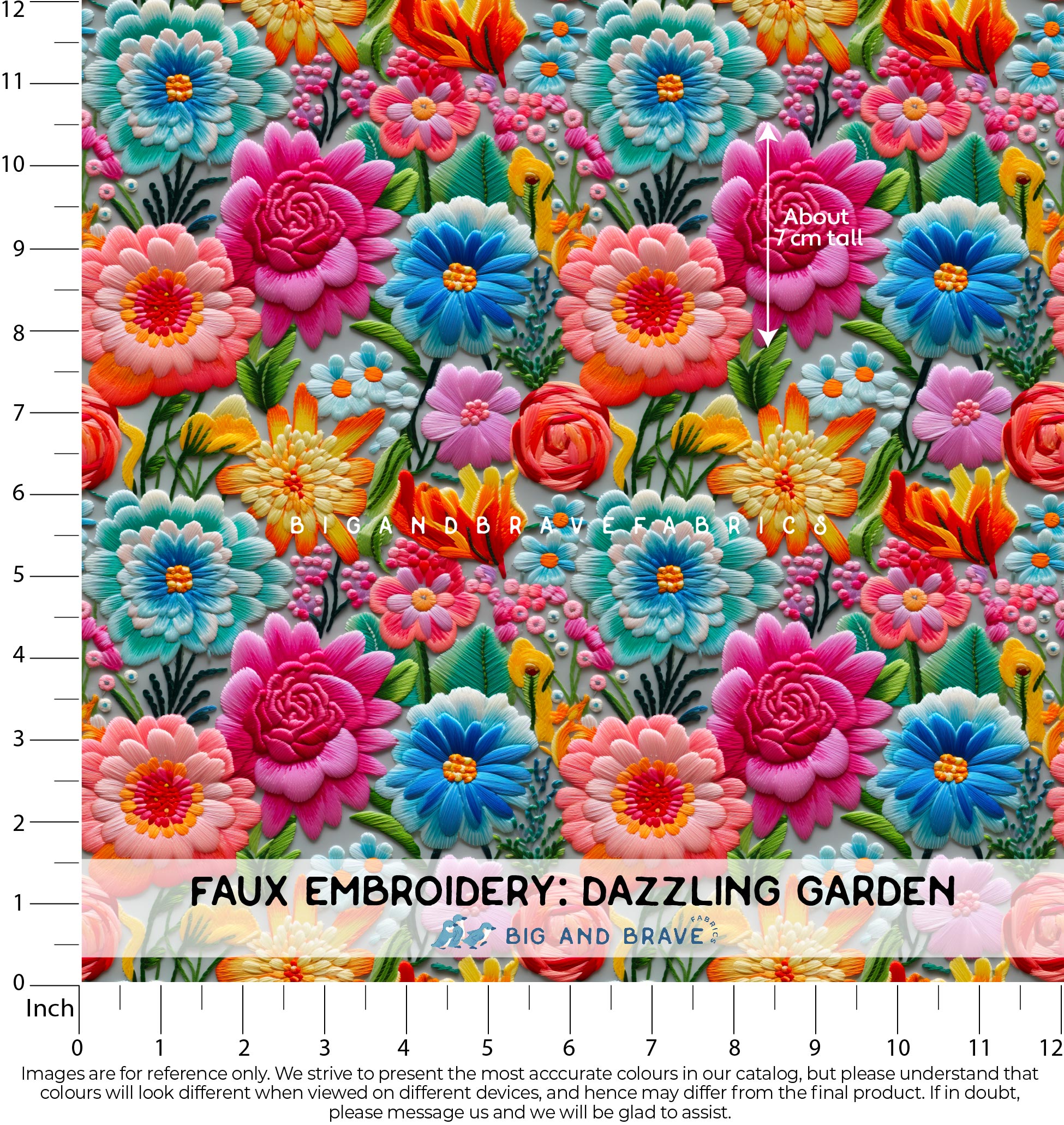 Faux Embroidery, Dazzling Garden