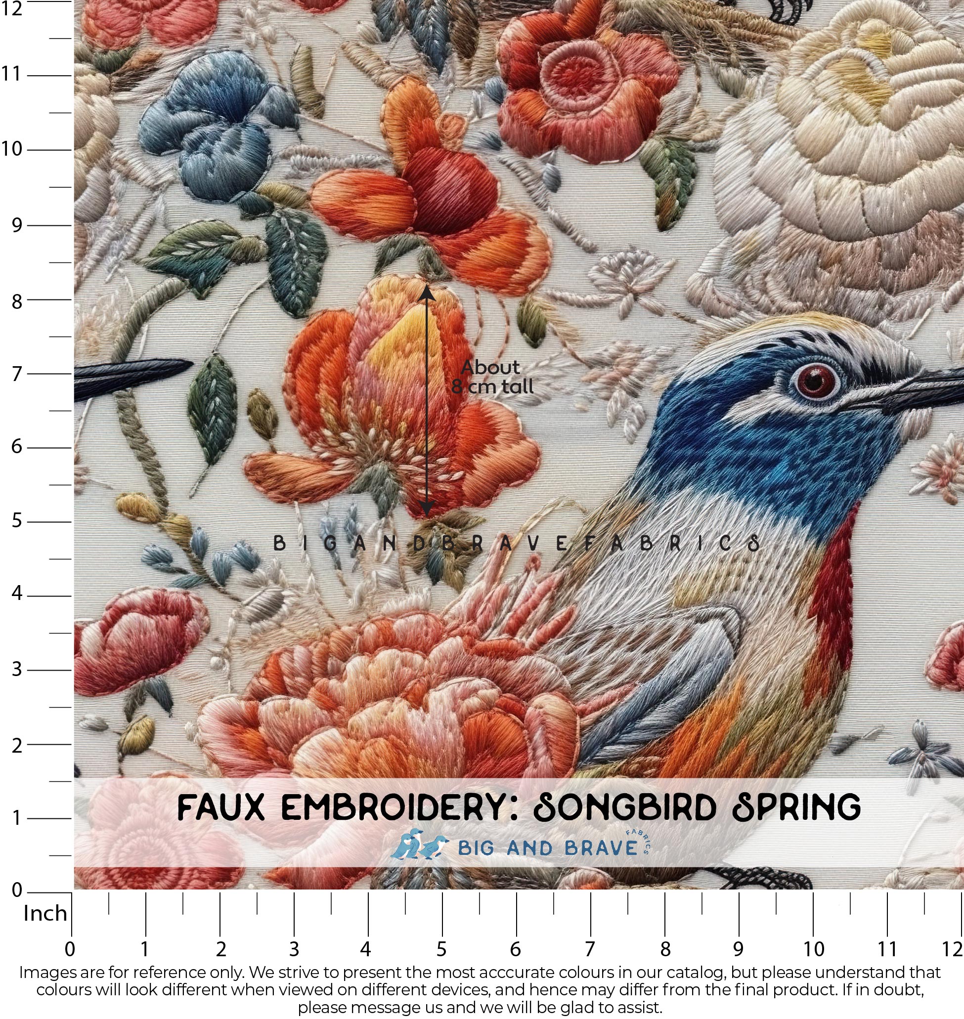 Faux Embroidery, Songbird Spring