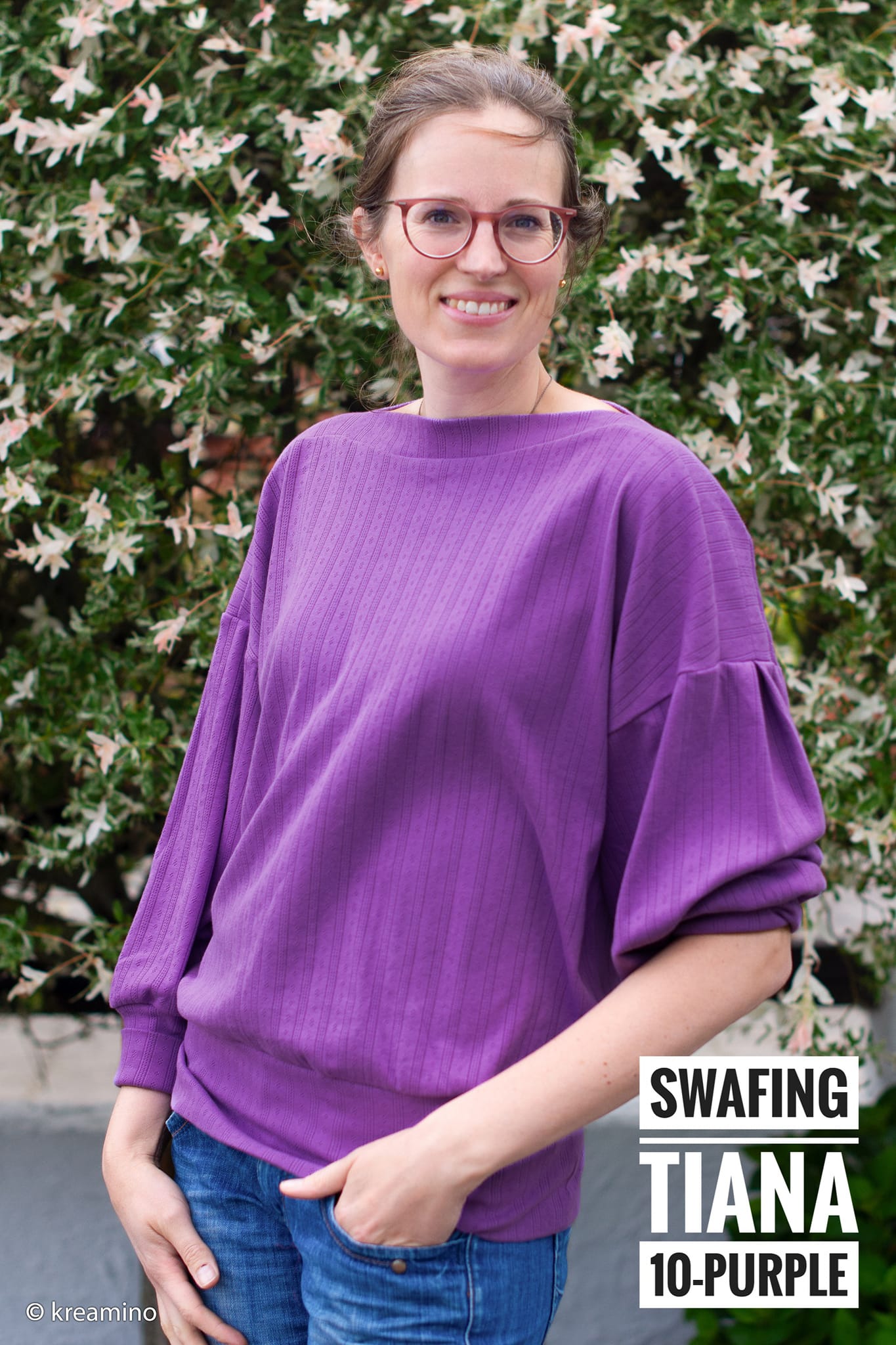 Eyelet Knit, TIANA Cotton Jersey by Swafing (per 1/2 yd)
