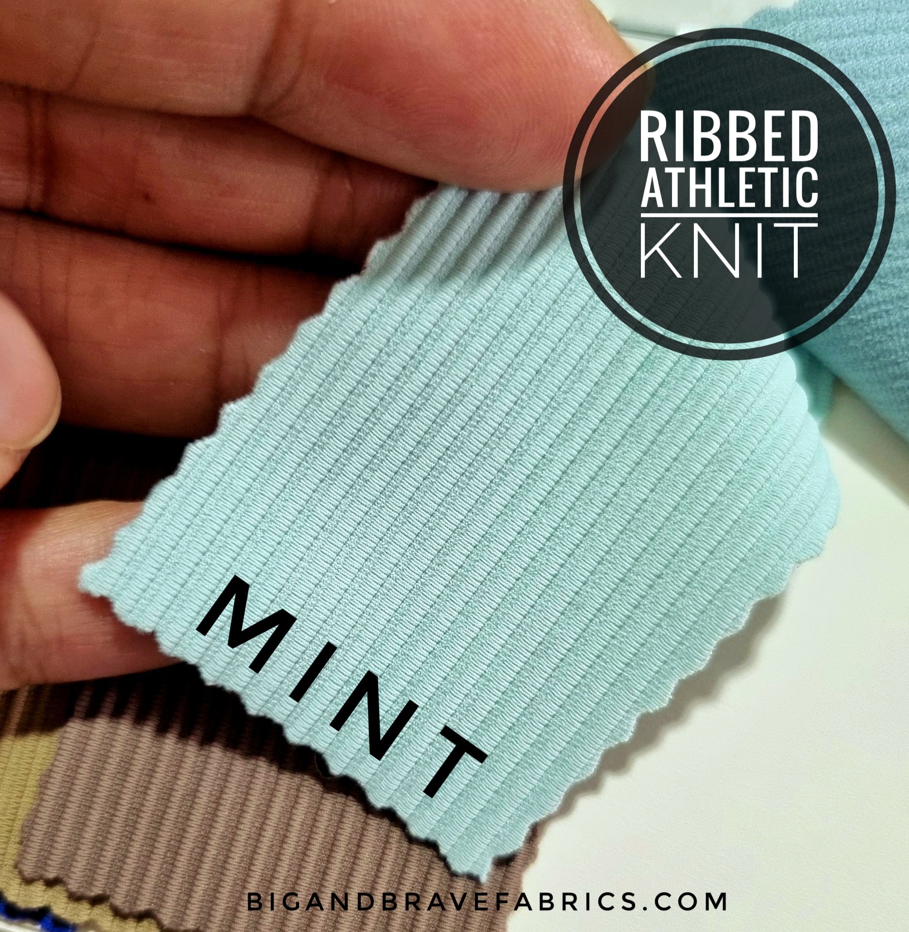 Ribbed Athletic Knit, 60", Assorted Colours