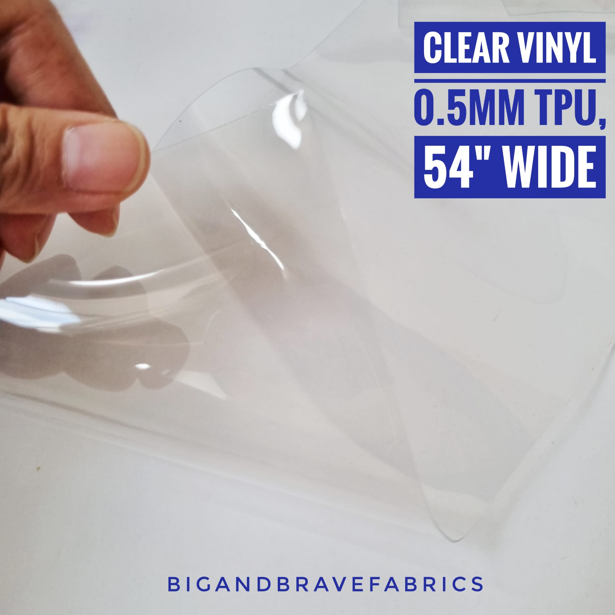 Clear TPU vinyl, 0.5mm thick