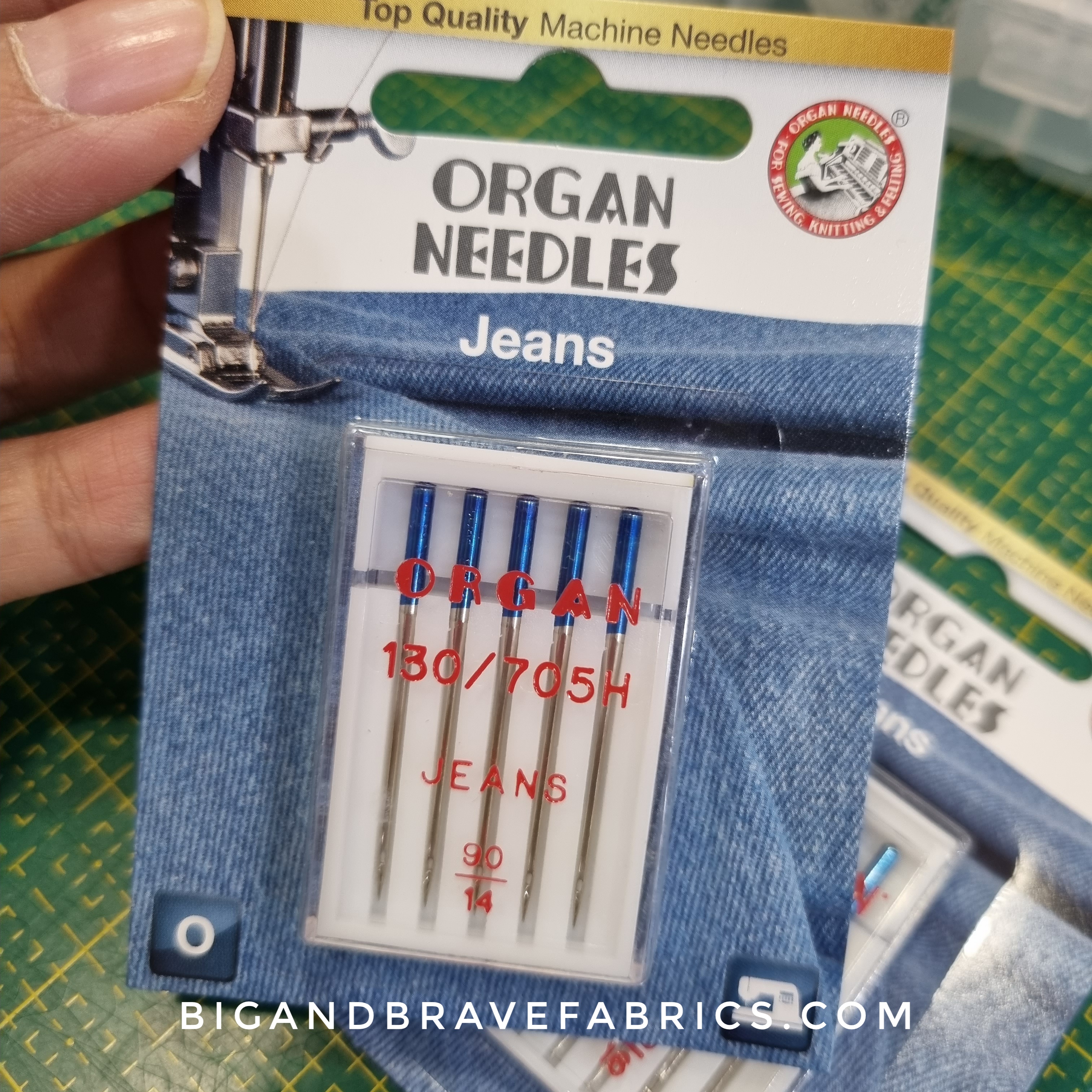 ORGAN Jeans Needles 130/705H Needles, sizes 14 & 16