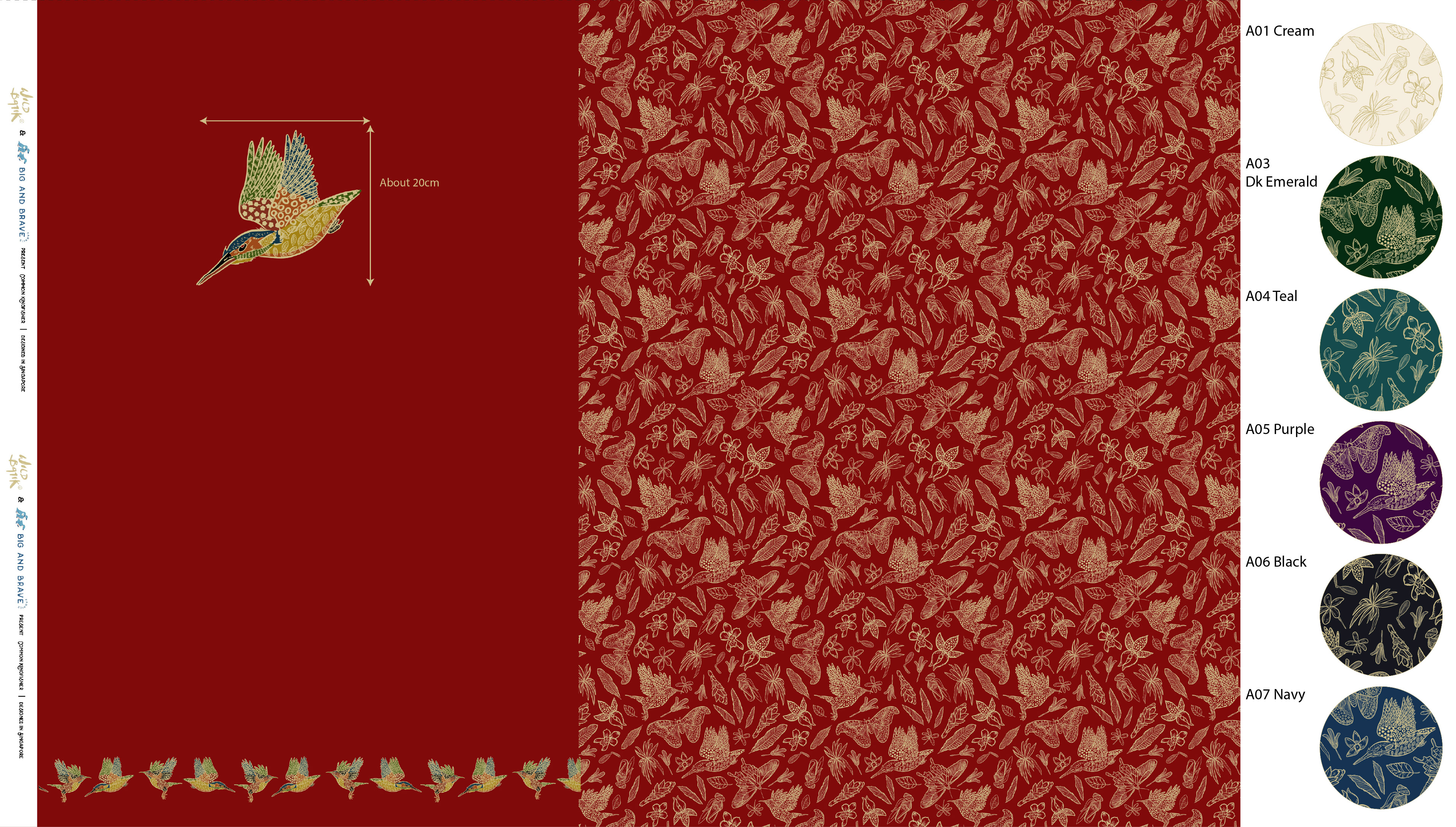 Animal Panels by Wild Batik, Assorted Colours (per 1-metre panel)