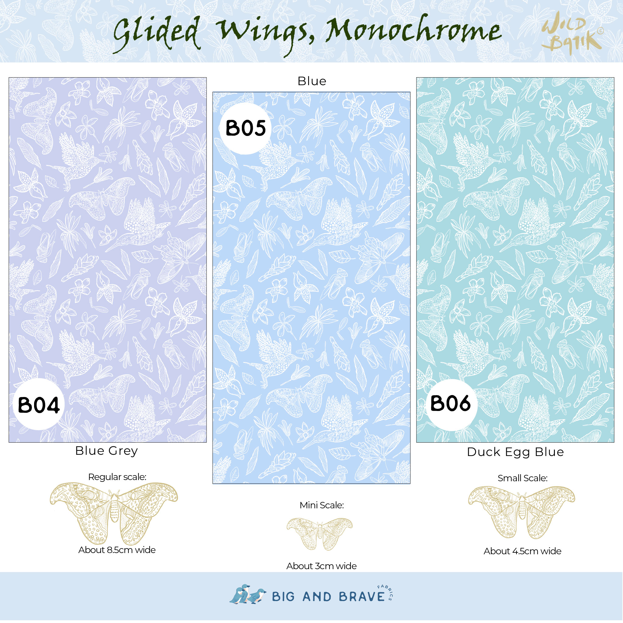 Glided Wings - Monochrome, Pastel Colours
